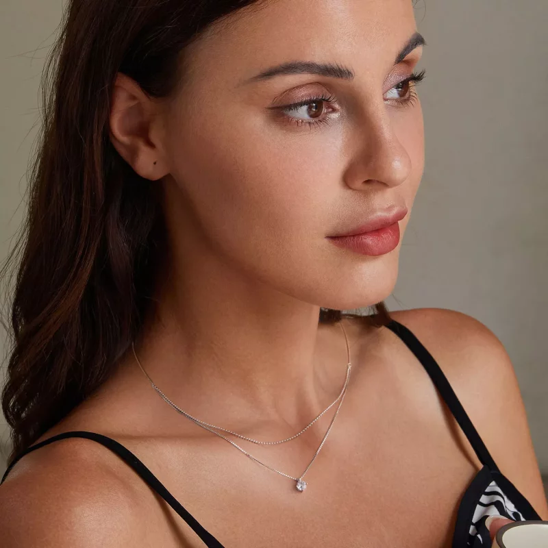 (afbeelding voor) Pandora stijl Glanzende Dubbele Laag Ketting - BSN358 - Bekijken 6