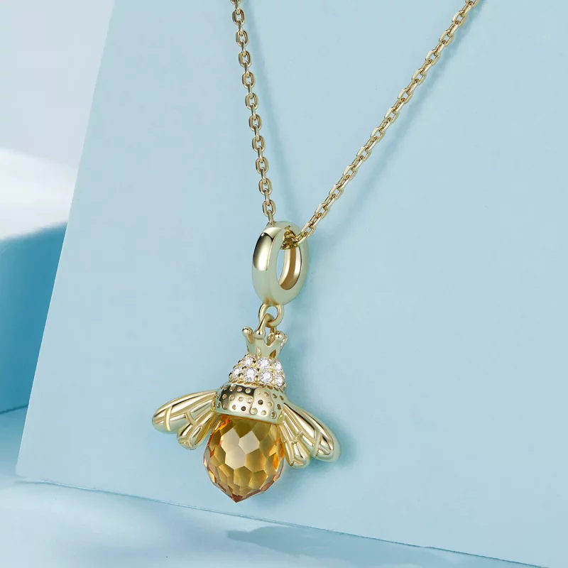(afbeelding voor) Pandora Stijl Gouden Bij Dangle - SCC035-B - Bekijken 2