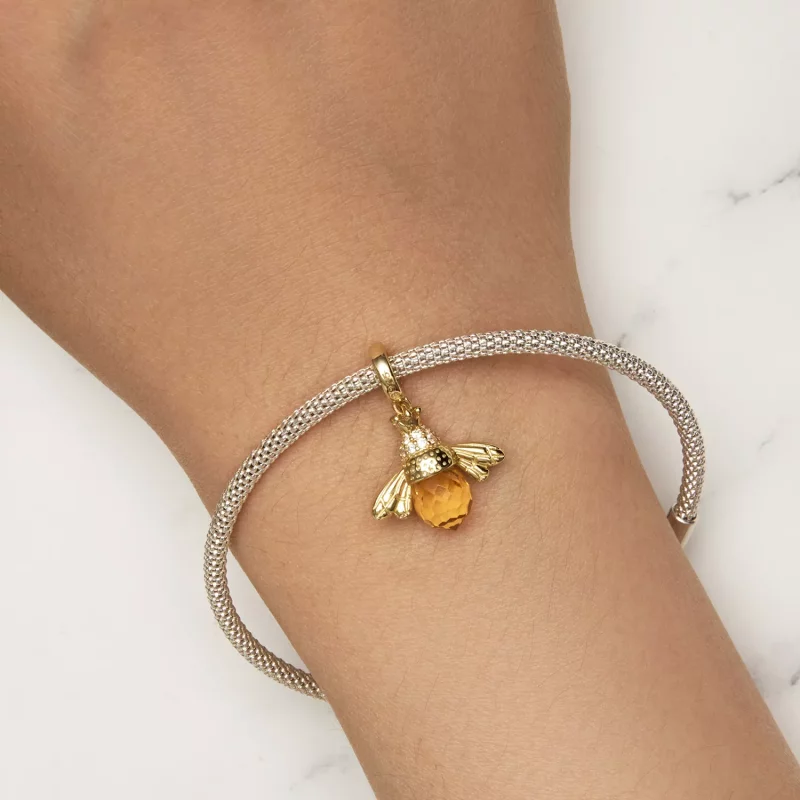 (afbeelding voor) Pandora Stijl Gouden Bij Dangle - SCC035-B - Bekijken 5