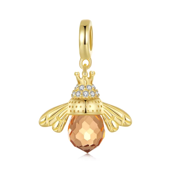 (afbeelding voor) Pandora Stijl Gouden Bij Dangle - SCC035-B