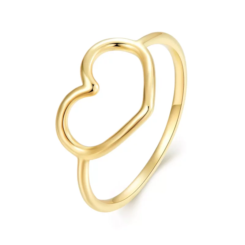 (afbeelding voor) Pandora-stijl Gouden Hartvormige Ring - SCR641-B - Bekijken 4