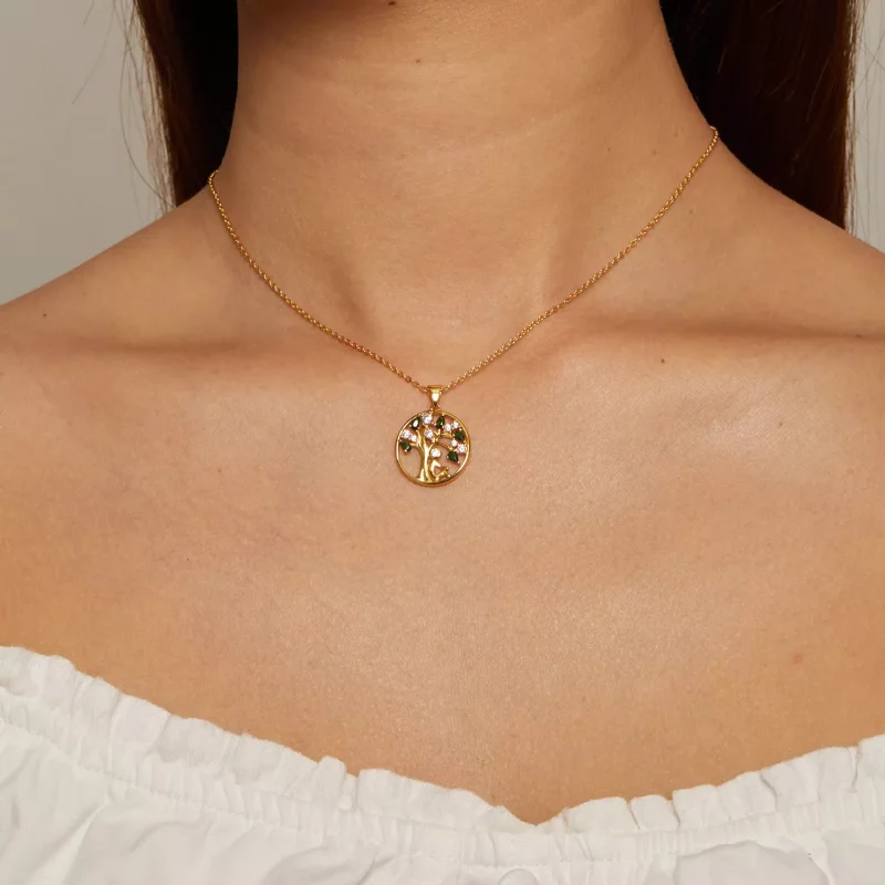 (afbeelding voor) Pandora-stijl Gouden Levensboom Hanger - SCN094-B - Bekijken 4