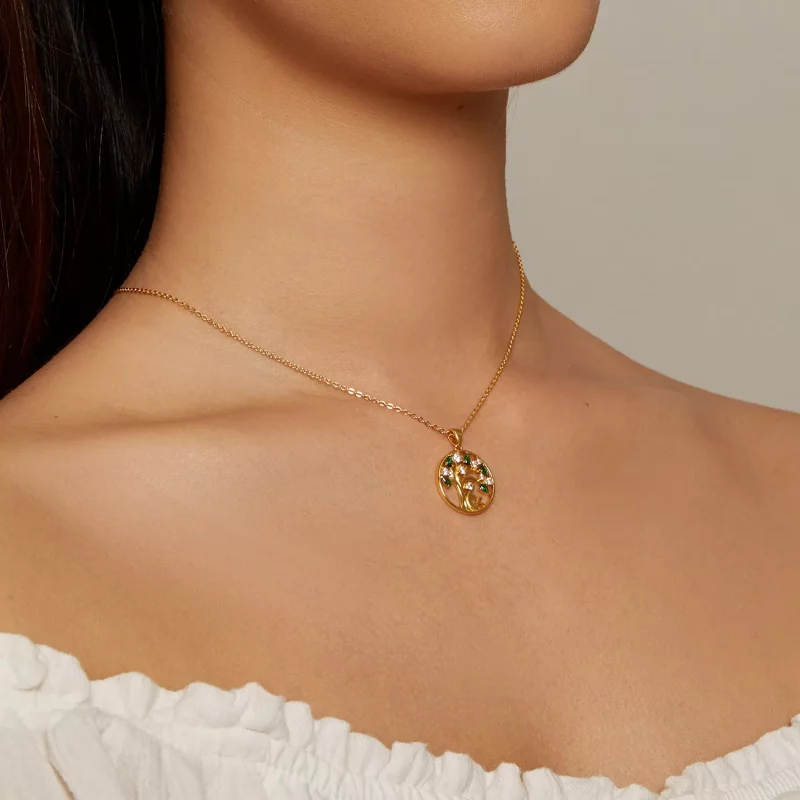 (afbeelding voor) Pandora-stijl Gouden Levensboom Hanger - SCN094-B - Bekijken 5