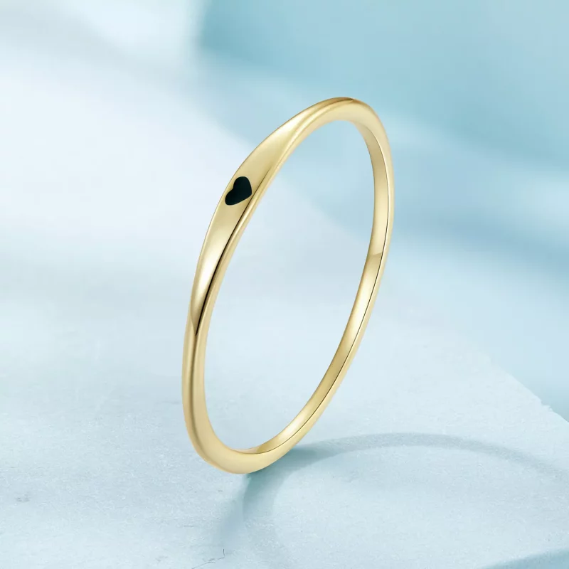 (afbeelding voor) Pandora-stijl Gouden Liefdes Hart Ring - SCR468-B - Bekijken 2