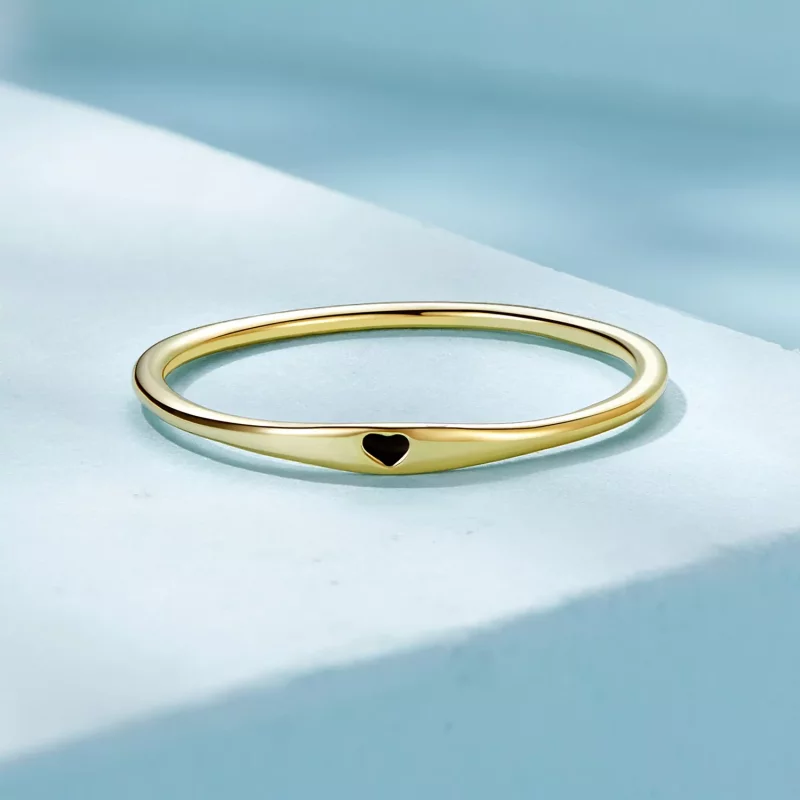 (afbeelding voor) Pandora-stijl Gouden Liefdes Hart Ring - SCR468-B - Bekijken 3