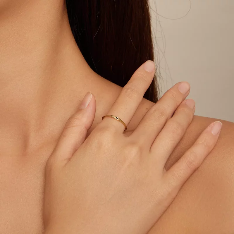 (afbeelding voor) Pandora-stijl Gouden Liefdes Hart Ring - SCR468-B - Bekijken 4