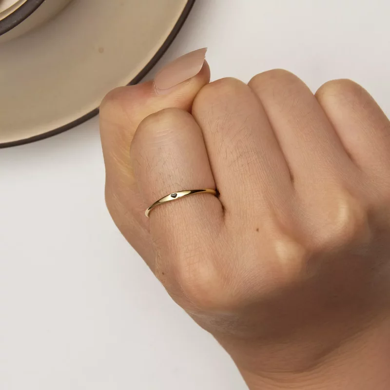 (afbeelding voor) Pandora-stijl Gouden Liefdes Hart Ring - SCR468-B - Bekijken 6