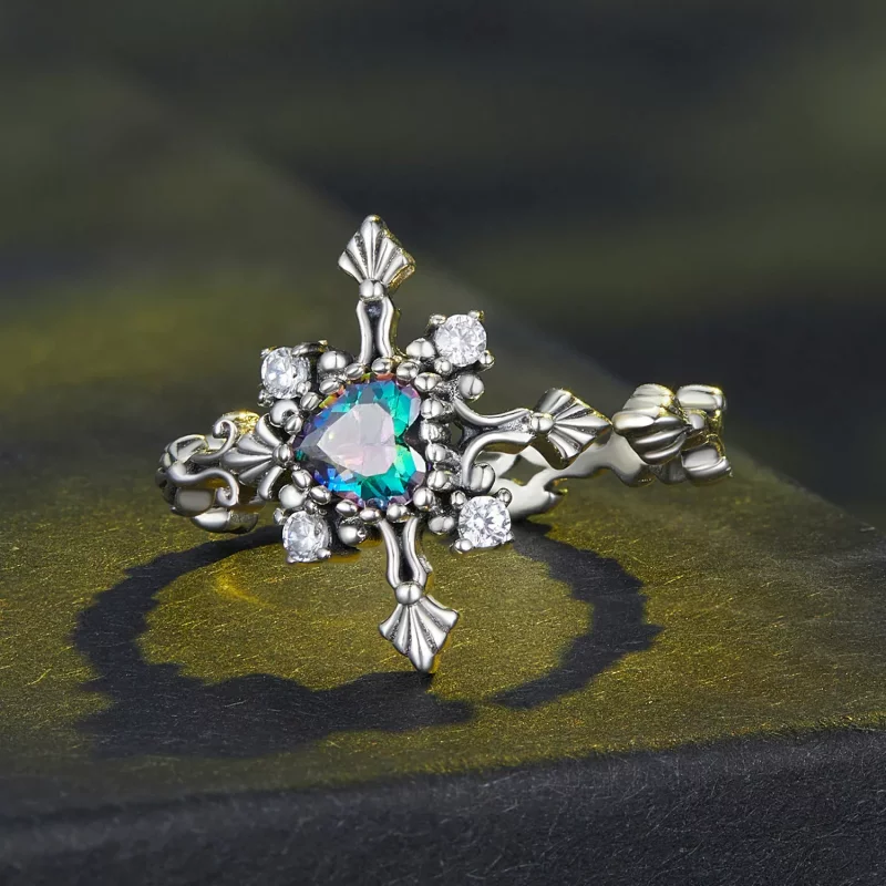 (afbeelding voor) Pandora Stijl Halloween Kruis Ring - BSR482-E - Bekijken 3