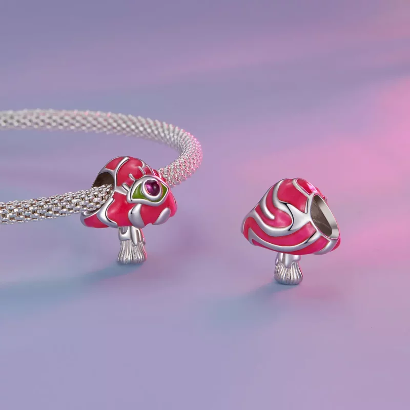 (afbeelding voor) Pandora Stijl Hallucinogene Paddenstoelen Bedel - SCC2532 - Bekijken 5