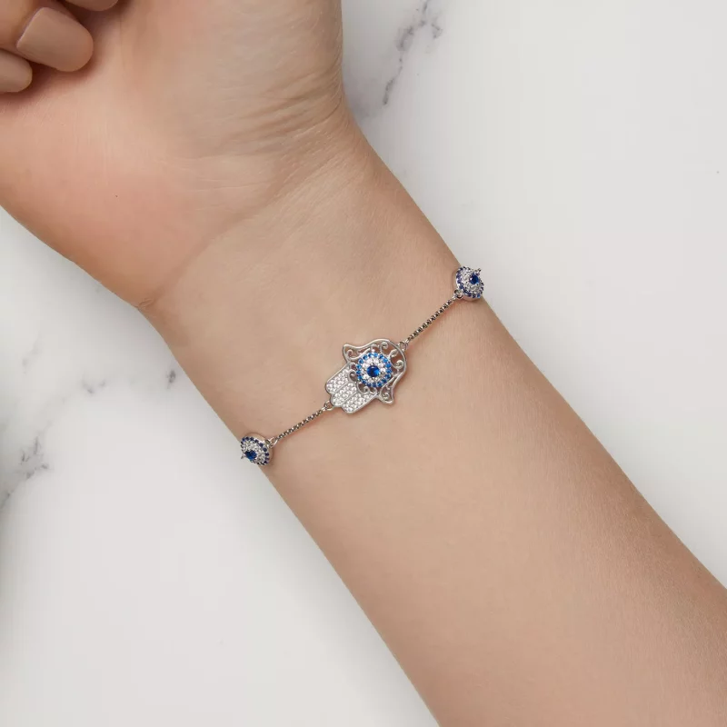 (afbeelding voor) Pandora Stijl Hand van Fatima Armband - BSB140 - Bekijken 6