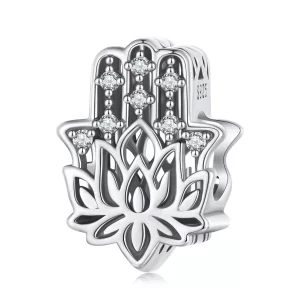Pandora-stijl Hand van Fatima bedel - SCC2628 (afbeelding voor) Pandora-stijl Hand van Fatima bedel - SCC2628