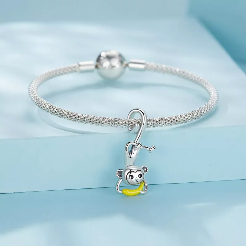 (afbeelding voor) Pandora-stijl hangende aap - SCC2547 - Bekijken 3
