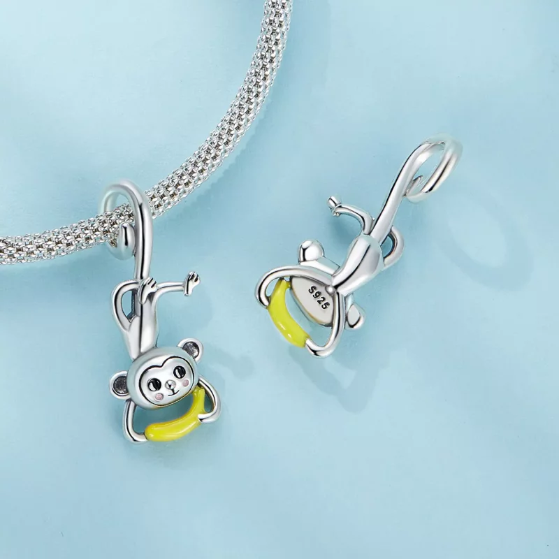 (afbeelding voor) Pandora-stijl hangende aap - SCC2547 - Bekijken 4