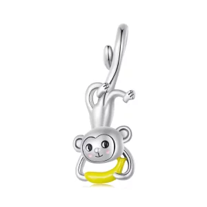 Pandora-stijl hangende aap - SCC2547 (afbeelding voor) Pandora-stijl hangende aap - SCC2547