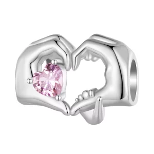 Pandora Stijl Hart Gebaar Bedel - BSC829 (afbeelding voor) Pandora Stijl Hart Gebaar Bedel - BSC829