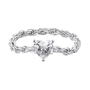 (afbeelding voor) Pandora-stijl hart kettingring - BSR410