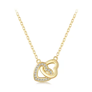 Pandora Stijl Hart op Hart-925 Zilveren Ketting - SCN181-B (afbeelding voor) Pandora Stijl Hart op Hart-925 Zilveren Ketting - SCN181-B