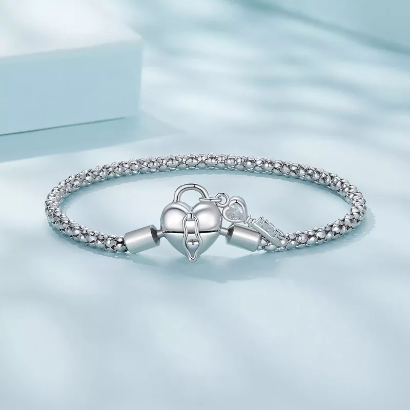 (afbeelding voor) Pandora Stijl Hart Sleutelhanger Armband - SCB259 - Bekijken 3