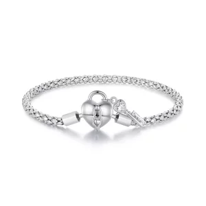 Pandora Stijl Hart Sleutelhanger Armband - SCB259 (afbeelding voor) Pandora Stijl Hart Sleutelhanger Armband - SCB259