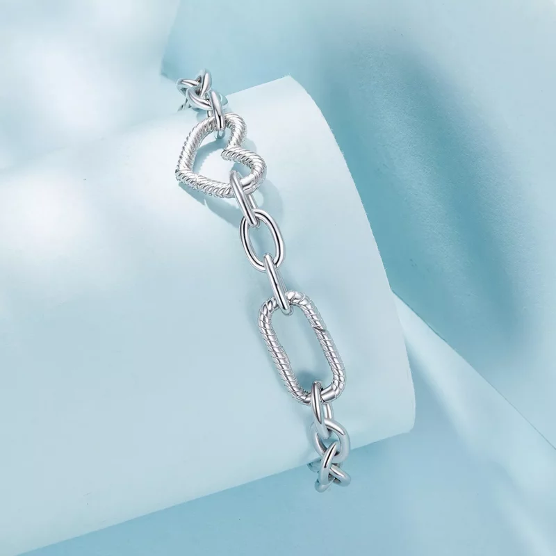 (afbeelding voor) Pandora Stijl Harten Ketting Armband - SCB258 - Bekijken 2