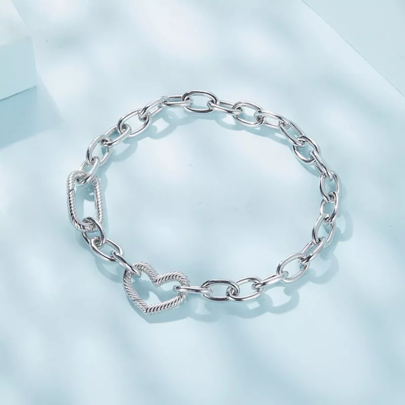 (afbeelding voor) Pandora Stijl Harten Ketting Armband - SCB258 - Bekijken 3