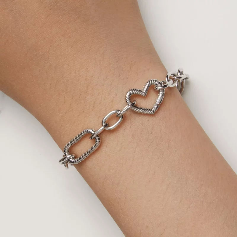 (afbeelding voor) Pandora Stijl Harten Ketting Armband - SCB258 - Bekijken 7