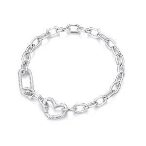 (afbeelding voor) Pandora Stijl Harten Ketting Armband - SCB258