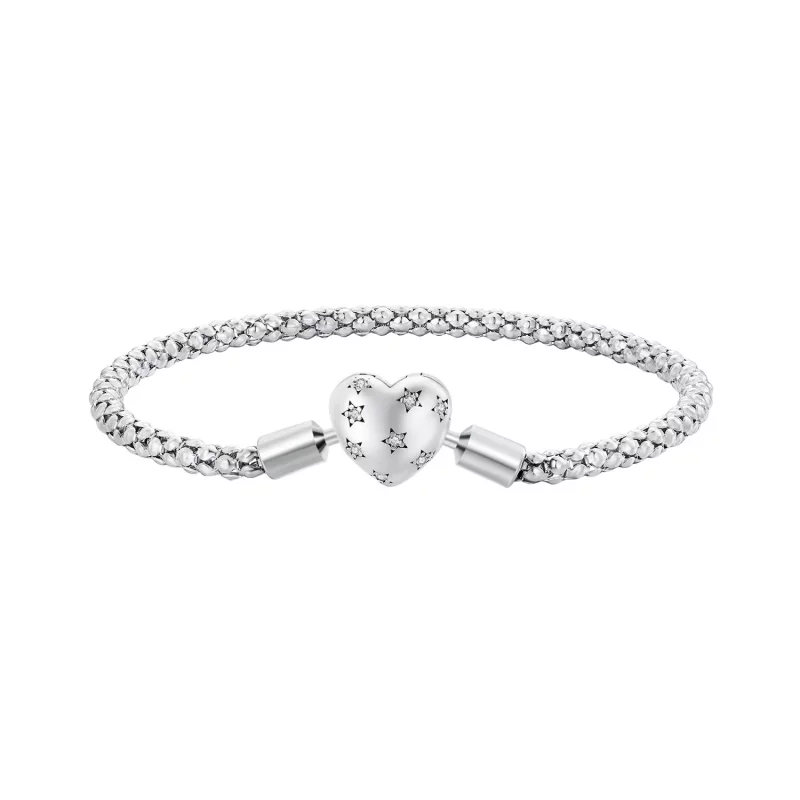 (afbeelding voor) Pandora-stijl hartvormige basisketting armband - BSB135