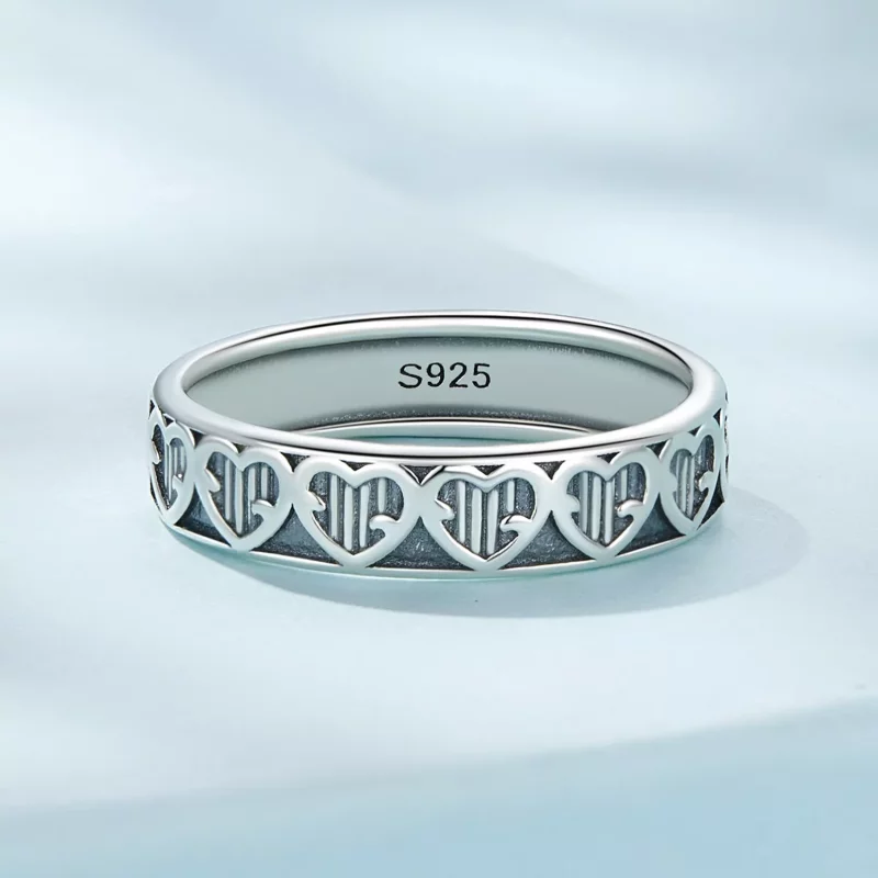 (afbeelding voor) Pandora Stijl Hartvormige Ingelegde Ring - SCR964 - Bekijken 3