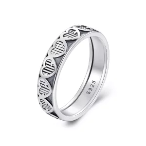 Pandora Stijl Hartvormige Ingelegde Ring - SCR964 (afbeelding voor) Pandora Stijl Hartvormige Ingelegde Ring - SCR964