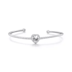 Pandora Stijl Hartvormige Open Armband - BSB131 (afbeelding voor) Pandora Stijl Hartvormige Open Armband - BSB131