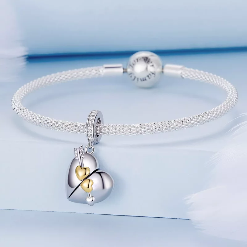 (afbeelding voor) Pandora-stijl Hartvormige Openable Dangle - BSC804 - Bekijken 5