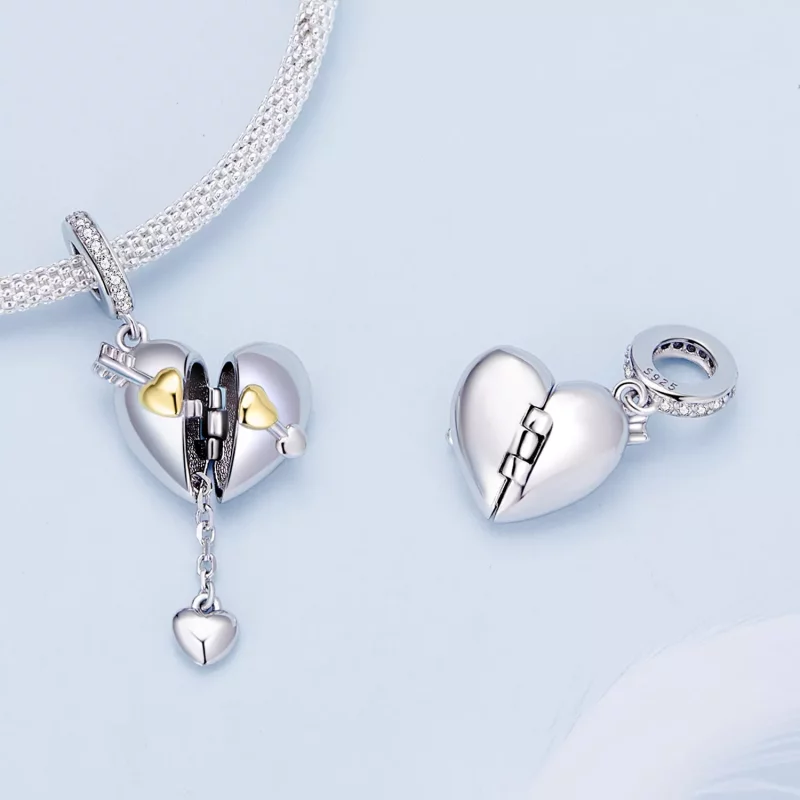 (afbeelding voor) Pandora-stijl Hartvormige Openable Dangle - BSC804 - Bekijken 6