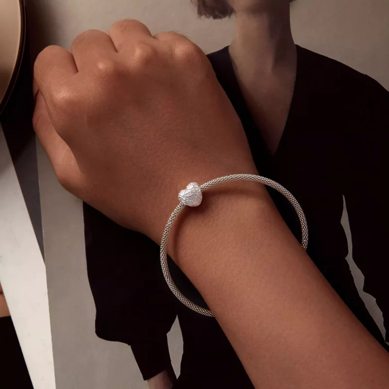 (afbeelding voor) Pandora Stijl Hartvormige Patroon Bedel - SCC2618 - Bekijken 6