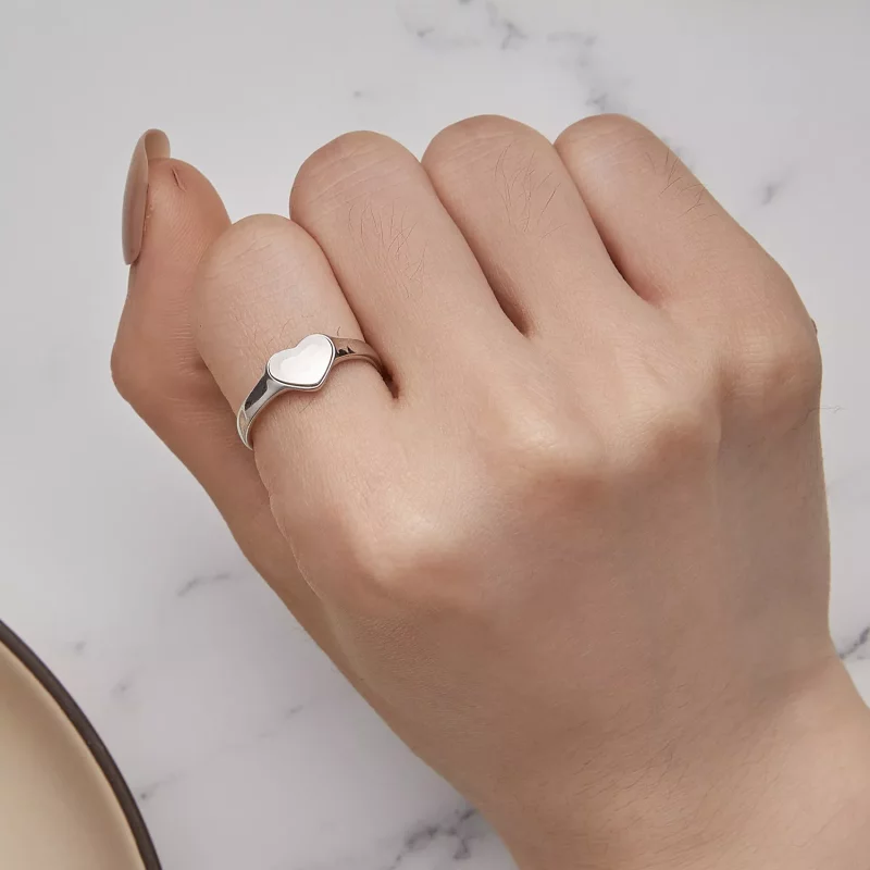 (afbeelding voor) Pandora stijl hartvormige reflecterende ring - BSR434 - Bekijken 6