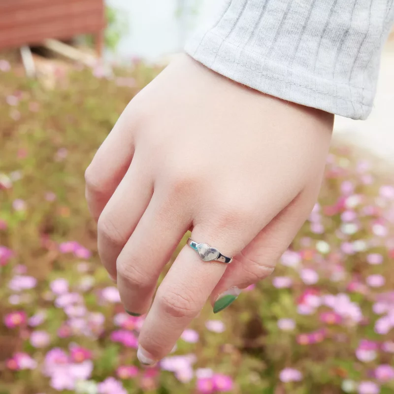 (afbeelding voor) Pandora stijl hartvormige reflecterende ring - BSR434 - Bekijken 9
