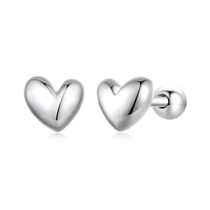 (afbeelding voor) Pandora-stijl hartvormige studs oorbellen - BSE886