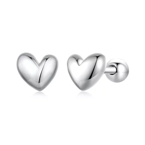 (afbeelding voor) Pandora-stijl hartvormige studs oorbellen - BSE886