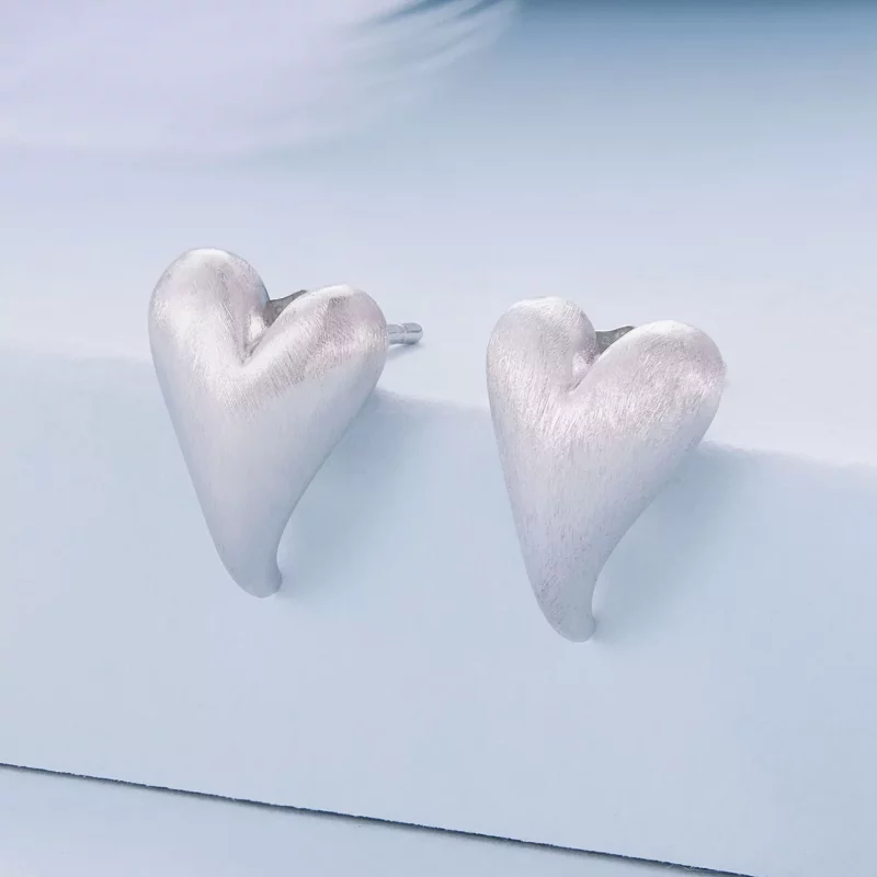 (afbeelding voor) Pandora-stijl Hartvormige Studs Oorbellen - BSE916 - Bekijken 2