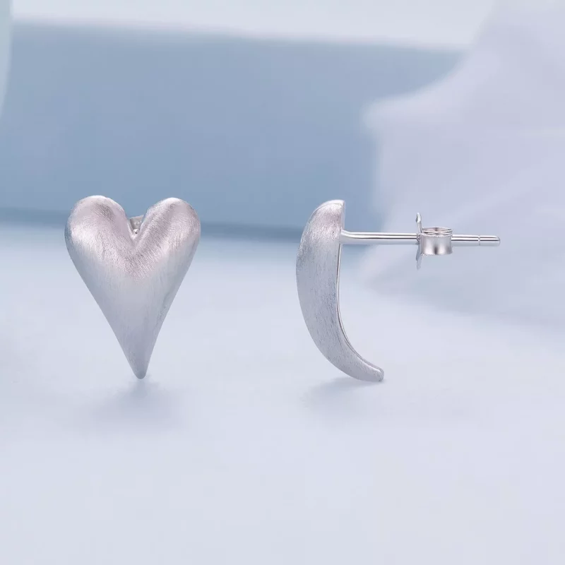 (afbeelding voor) Pandora-stijl Hartvormige Studs Oorbellen - BSE916 - Bekijken 4