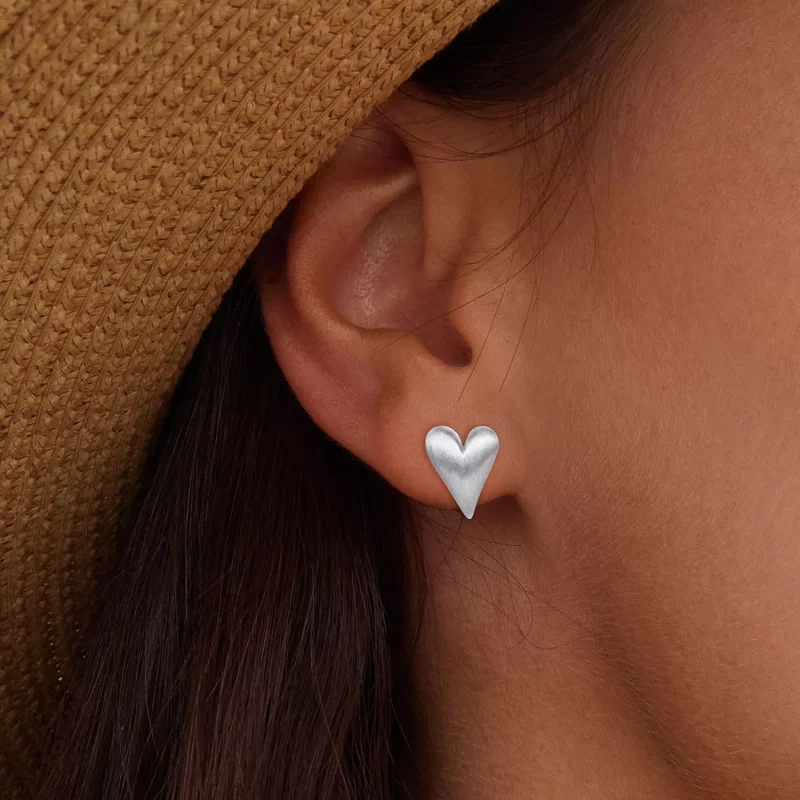(afbeelding voor) Pandora-stijl Hartvormige Studs Oorbellen - BSE916 - Bekijken 5