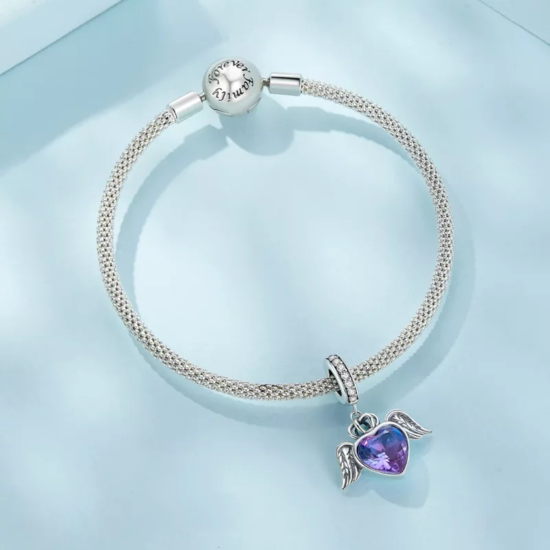 (afbeelding voor) Pandora-stijl Hartvormige Vleugels Hanger - SCC2587 - Bekijken 6