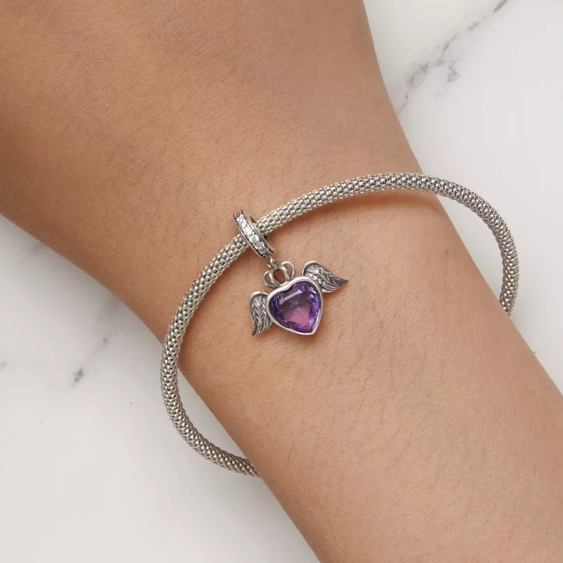 (afbeelding voor) Pandora-stijl Hartvormige Vleugels Hanger - SCC2587 - Bekijken 8