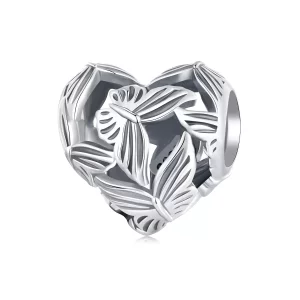 Pandora Stijl Hartvormige Vlinderbedel - SCC2576 (afbeelding voor) Pandora Stijl Hartvormige Vlinderbedel - SCC2576