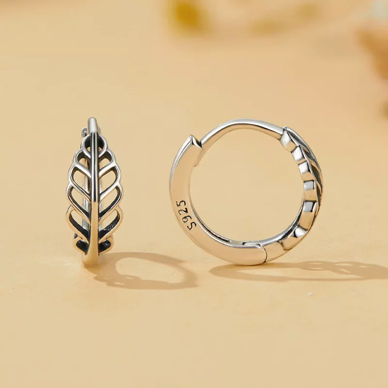 (afbeelding voor) Pandora stijl Herfstbladeren Oorringen - SCE1636 - Bekijken 2