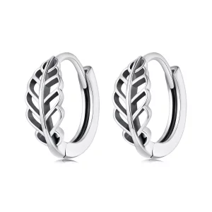 Pandora stijl Herfstbladeren Oorringen - SCE1636 (afbeelding voor) Pandora stijl Herfstbladeren Oorringen - SCE1636