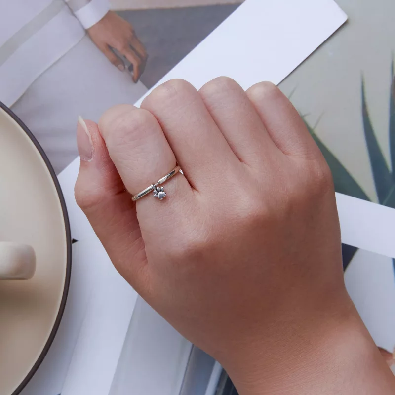 (afbeelding voor) Pandora Stijl Hondenpoot Ring - SCR892 - Bekijken 7