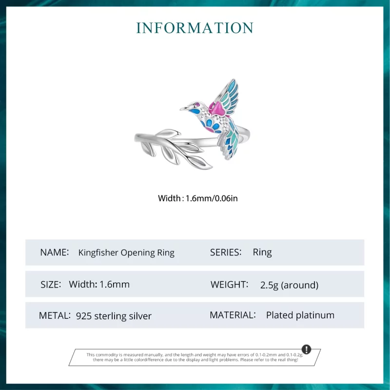 (afbeelding voor) Pandora Stijl IJsvogel Open Ring - BSR483-E - Bekijken 6