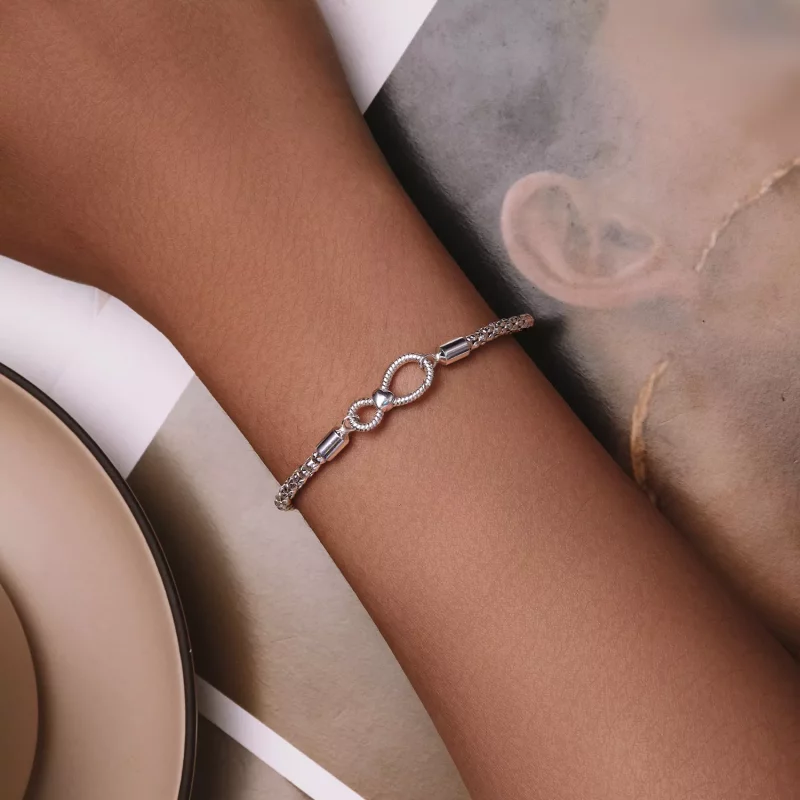 (afbeelding voor) Pandora-stijl Infinity Basic Chain Armband - SCB260 - Bekijken 4
