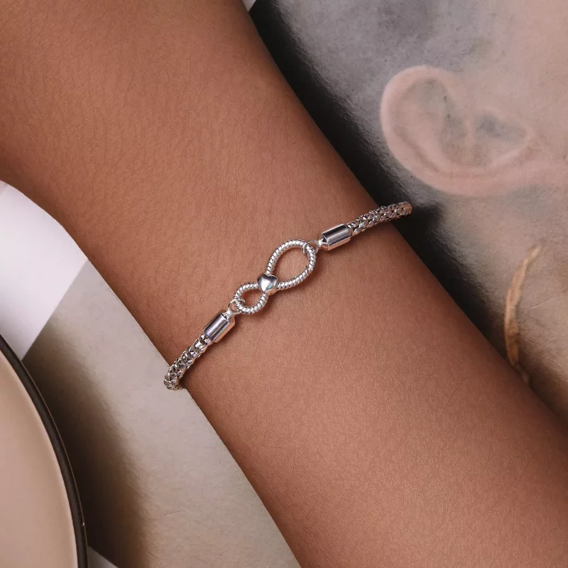 (afbeelding voor) Pandora-stijl Infinity Basic Chain Armband - SCB260 - Bekijken 5